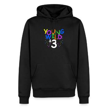 3. Geburtstag - Männer Premium Bio Hoodie - Schwarz - Vorne - Nico (187cm)