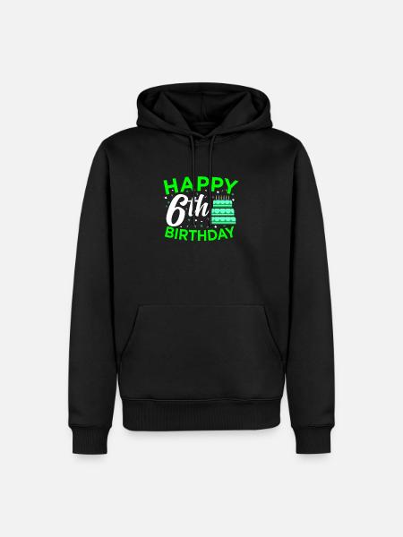 6th birthday - Men’s Premium Organic Hoodie - black