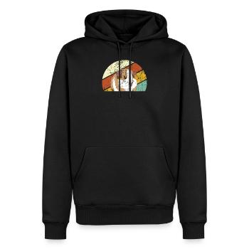 cobayes - Sweat à capuche Premium bio Homme - noir - Devant - Nico (187cm)