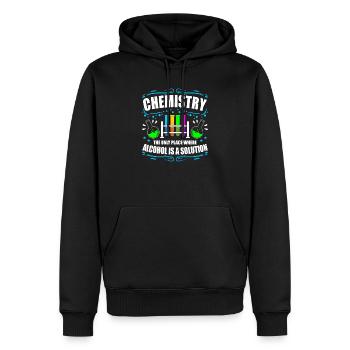 chemistry - Men’s Premium Organic Hoodie - black - Front - Nico (187cm)