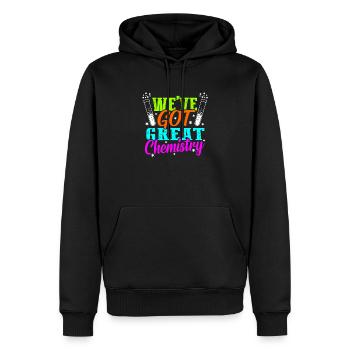 chimie - Sweat à capuche Premium bio Homme - noir - Devant - Nico (187cm)