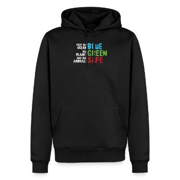 Friday for Future Climate Change Climate Rescue Gifts - Men’s Premium Organic Hoodie - black - Front - Nico (187cm)