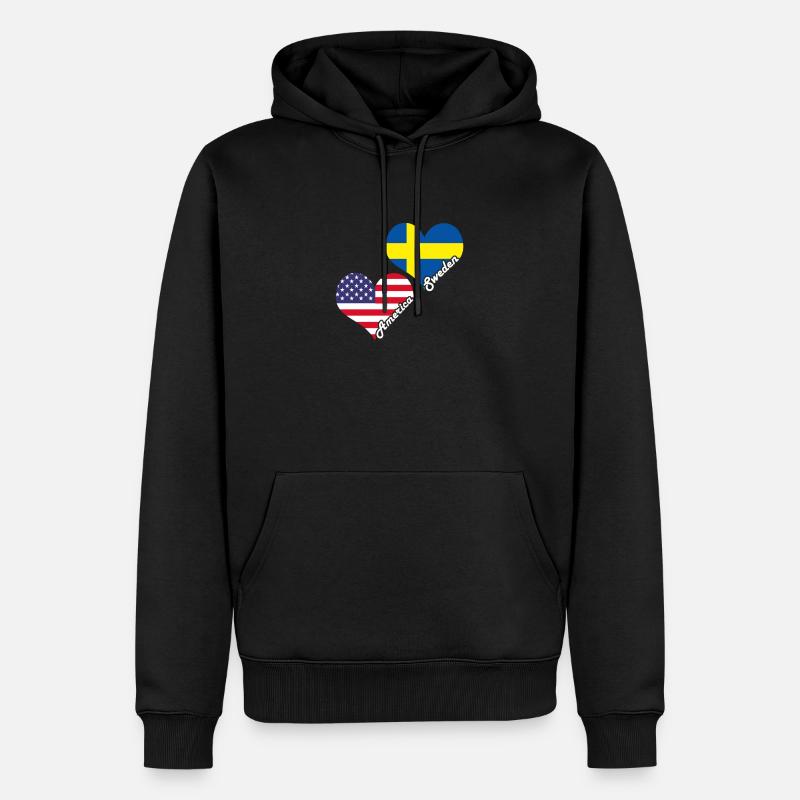 Schweden - Männer Premium Bio Hoodie - Schwarz