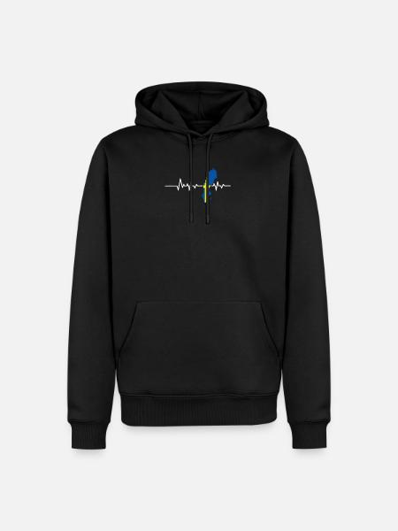 Suède - Sweat à capuche Premium bio Homme - noir