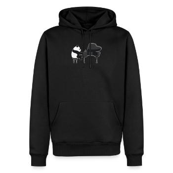 Piano Jouer Piano Pianiste Gift Sweet - Sweat à capuche Premium bio Homme - noir - Devant - Nico (187cm)