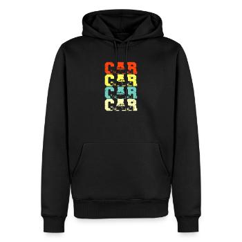 Auto - Männer Premium Bio Hoodie - Schwarz - Vorne - Nico (187cm)