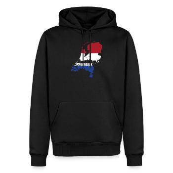 Amsterdam - Sweat à capuche Premium bio Homme - noir - Devant - Nico (187cm)