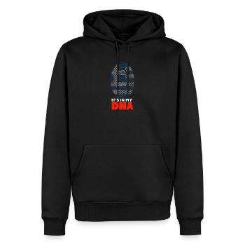 Grèce - Sweat à capuche Premium bio Homme - noir - Devant - Nico (187cm)