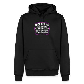 45. Geburtstag - Männer Premium Bio Hoodie - Schwarz - Vorne - Nico (187cm)