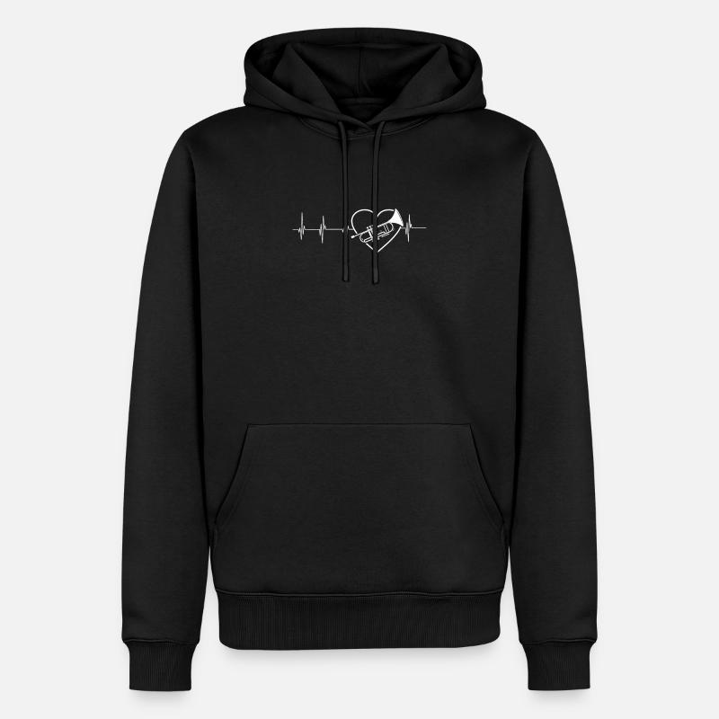 Trompete - Männer Premium Bio Hoodie - Schwarz
