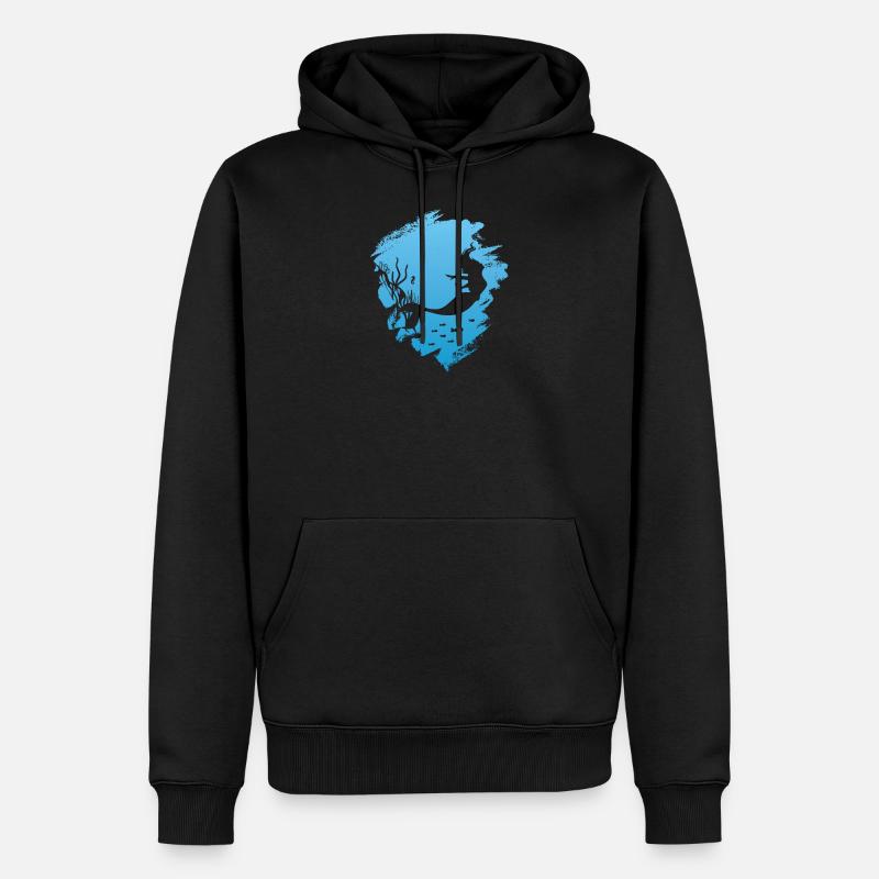 sirène - Sweat à capuche Premium bio Homme - noir