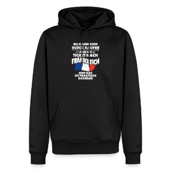 Frankreich - Männer Premium Bio Hoodie - Schwarz - Vorne - Nico (187cm)