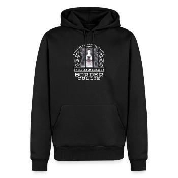 Border Collie - Sweat à capuche Premium bio Homme - noir - Devant - Nico (187cm)
