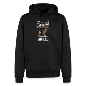 Deutscher Schäferhund - Männer Premium Bio Hoodie - Schwarz - Vorne - Nico (187cm)