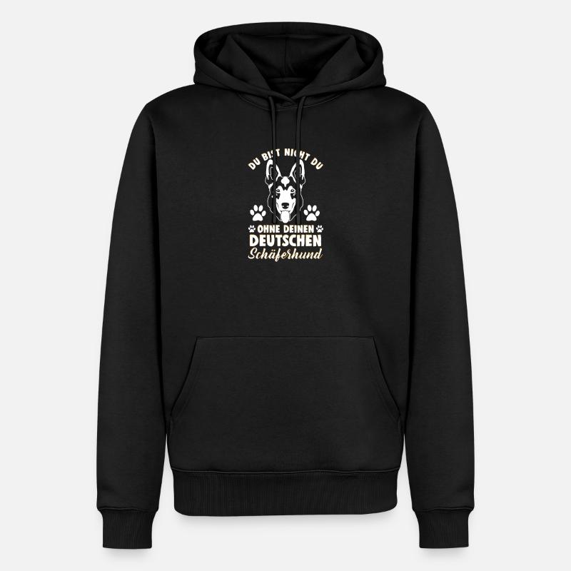 Deutscher Schäferhund - Männer Premium Bio Hoodie - Schwarz