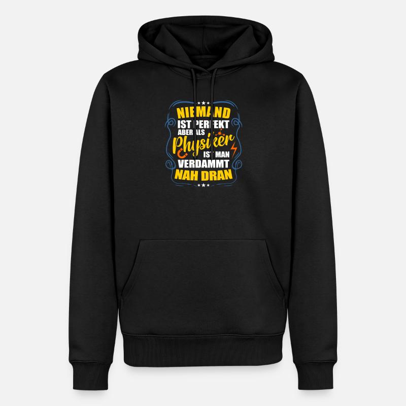 Physik - Männer Premium Bio Hoodie - Schwarz