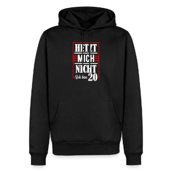 20. Geburtstag - Männer Premium Bio Hoodie - Schwarz - Vorne - Nico (187cm)
