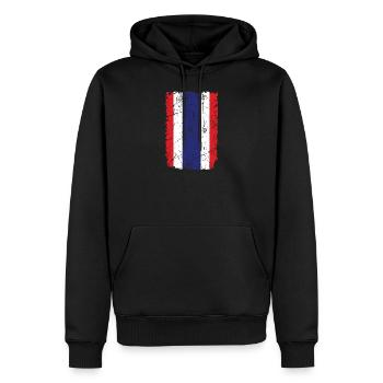 Thaïlande - Sweat à capuche Premium bio Homme - noir - Devant - Nico (187cm)