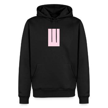 Rectangulaire rose carré carré modèle pour la conception - Sweat à capuche Premium bio Homme - noir - Devant - Nico (187cm)