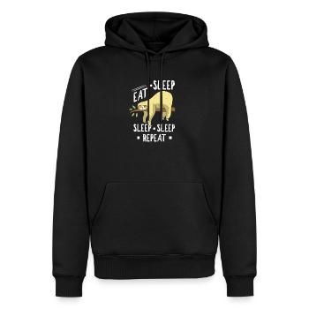 Paresseux - Sweat à capuche Premium bio Homme - noir - Devant - Nico (187cm)