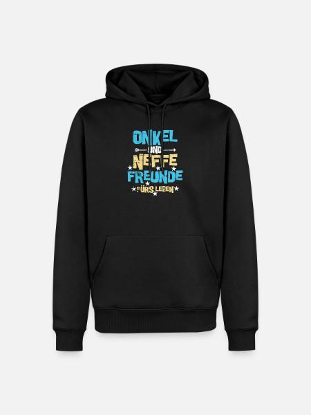 Onkel - Männer Premium Bio Hoodie - Schwarz