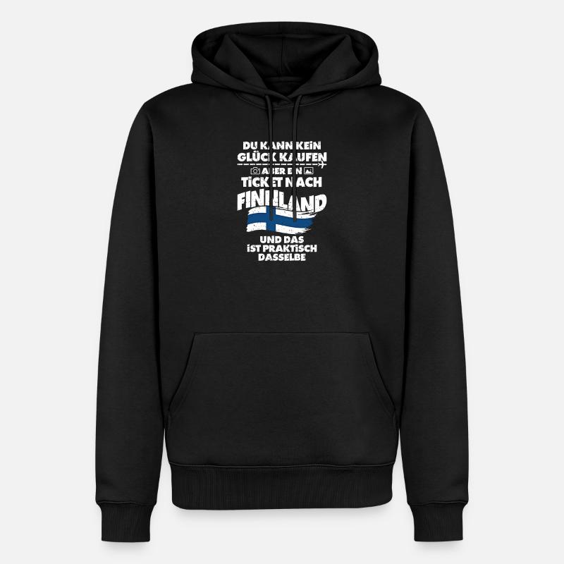 Finnland - Männer Premium Bio Hoodie - Schwarz