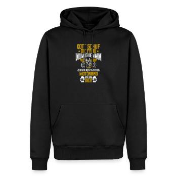 Motorrad Motorrad fahren Geschenk Motocross Bike B - Männer Premium Bio Hoodie - Schwarz - Vorne - Nico (187cm)