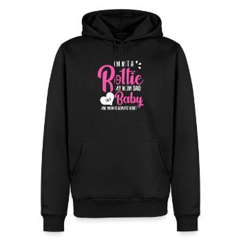 rottweiler - Sweat à capuche Premium bio Homme - noir - Devant - Nico (187cm)