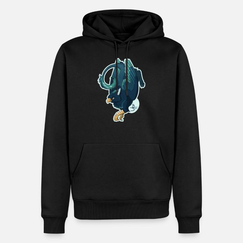 Fibonacci Gryphon - Sweat à capuche Premium bio Homme - noir