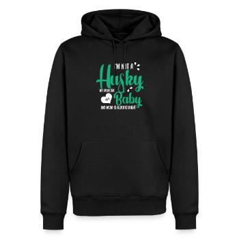 Husky - Sweat à capuche Premium bio Homme - noir - Devant - Nico (187cm)
