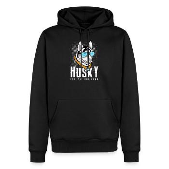 Husky - Sweat à capuche Premium bio Homme - noir - Devant - Nico (187cm)