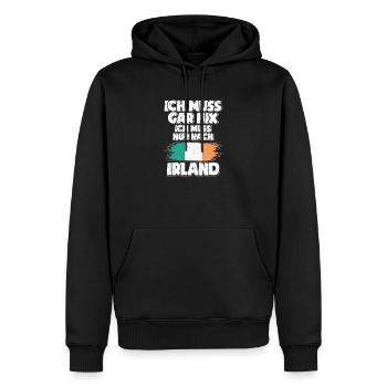 Irland - Männer Premium Bio Hoodie - Schwarz - Vorne - Nico (187cm)