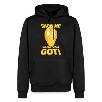Rick Et Morty Cromulon Show Me What You Got - Sweat à capuche Premium bio Homme - noir - Devant - Nico (187cm)