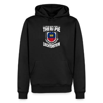 Liechtenstein - Männer Premium Bio Hoodie - Schwarz - Vorne - Nico (187cm)