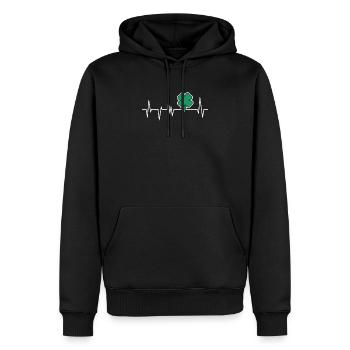 Irland - Männer Premium Bio Hoodie - Schwarz - Vorne - Nico (187cm)