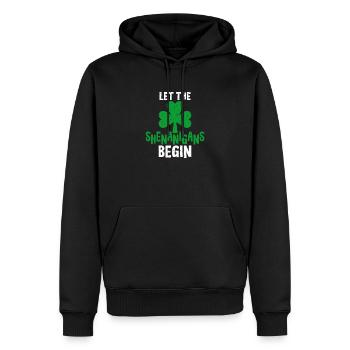 Irland - Männer Premium Bio Hoodie - Schwarz - Vorne - Nico (187cm)