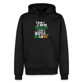 Irland Flaggen Sant Patricks Day Lustig Uralub Irl - Männer Premium Bio Hoodie - Schwarz - Vorne - Nico (187cm)
