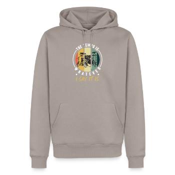 Drums - Men’s Premium Organic Hoodie - taupe - Front - Nico (187cm)