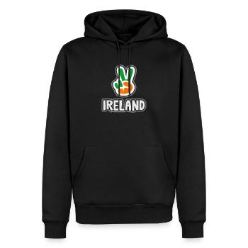 Irland - Männer Premium Bio Hoodie - Schwarz - Vorne - Nico (187cm)