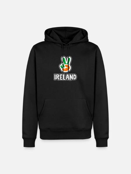 Ireland - Men’s Premium Organic Hoodie - black