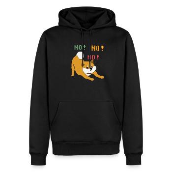 Shiba Inu - Sweat à capuche Premium bio Homme - noir - Devant - Nico (187cm)