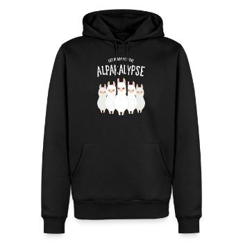 Get Ready For The Alpakalypse - Alpaka Halloween - Men’s Premium Organic Hoodie - black - Front - Nico (187cm)