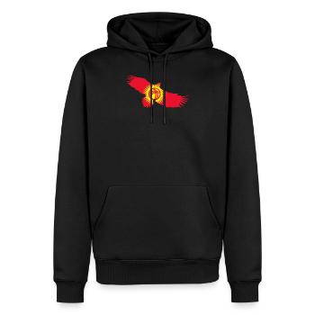 Drapeau du Kirghizistan, cadeau - Sweat à capuche Premium bio Homme - noir - Devant - Nico (187cm)