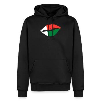 Drapeau de Madagascar, cadeau - Sweat à capuche Premium bio Homme - noir - Devant - Nico (187cm)