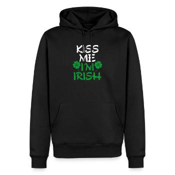 Irland - Männer Premium Bio Hoodie - Schwarz - Vorne - Nico (187cm)