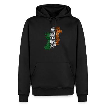 Ireland - Men’s Premium Organic Hoodie - black - Front - Nico (187cm)
