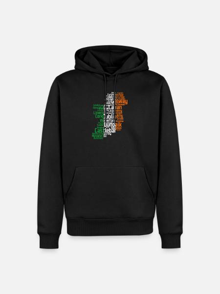 Ireland - Men’s Premium Organic Hoodie - black