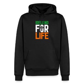 Irland - Männer Premium Bio Hoodie - Schwarz - Vorne - Nico (187cm)
