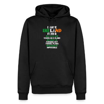 Irland - Männer Premium Bio Hoodie - Schwarz - Vorne - Nico (187cm)