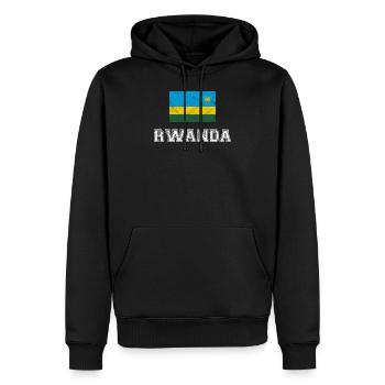Ruanda Flagge Kinyarwanda Afrika Geschenk - Männer Premium Bio Hoodie - Schwarz - Vorne - Nico (187cm)